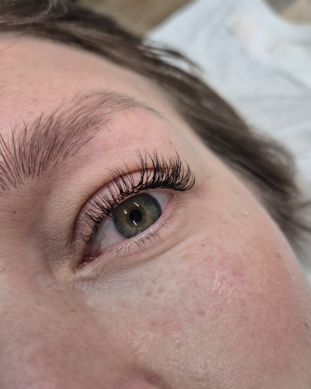 Lash enhancement close-up by Georgina Lily Beauty